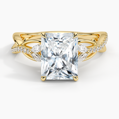 Garland Diamond Ring - Radiant Cut Center Stone