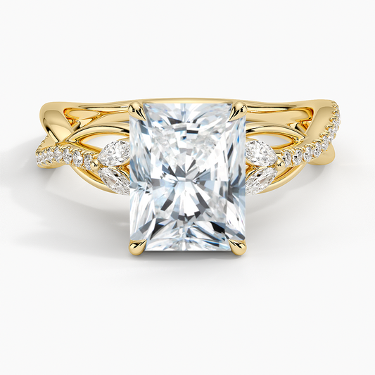 Garland Diamond Ring - Radiant Cut Center Stone