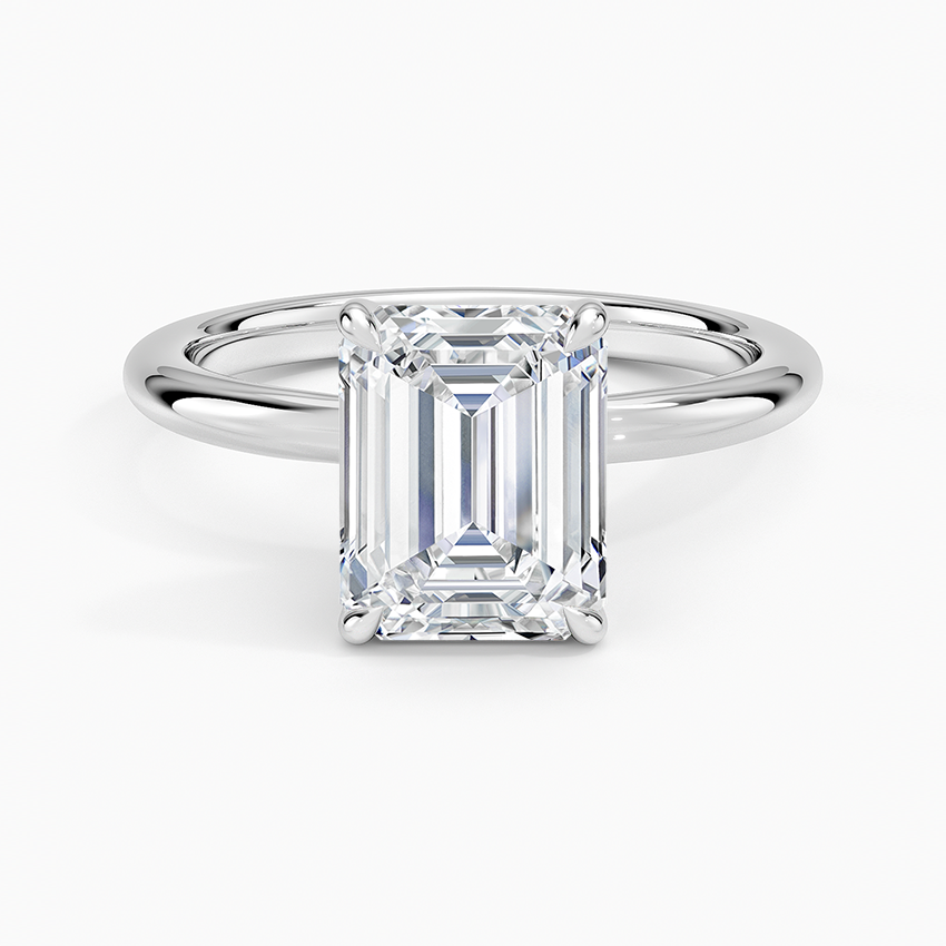 Manon Solitaire Ring - Emerald Cut Center Stone