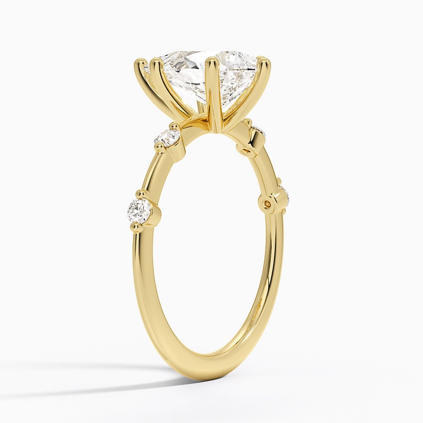 Aimee 1.4mm Diamond Ring - Pear Center Stone