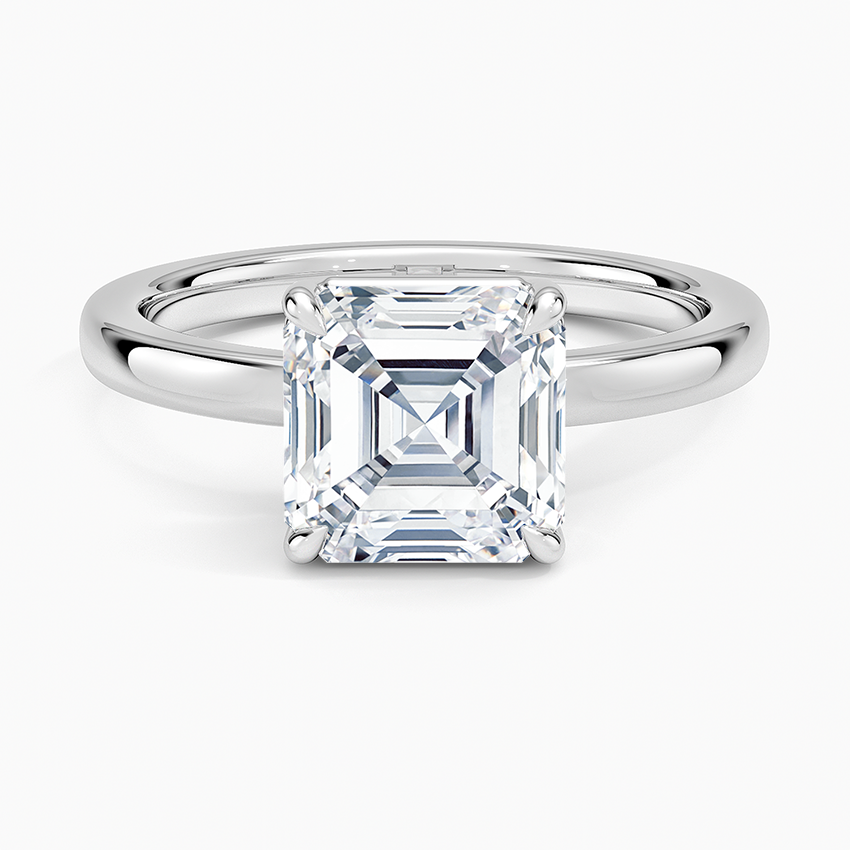 Dara Low-Profile Solitaire Ring - Asscher Cut Center Stone