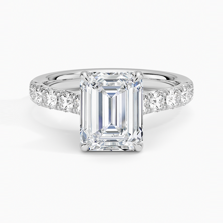 Anthology Half Coverage Diamond Ring (1/2 ct. tw.) - Emerald Cut Center Stone