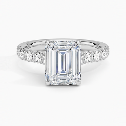 Anthology Half Coverage Diamond Ring (1/2 ct. tw.) - Emerald Cut Center Stone
