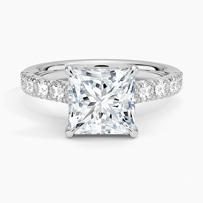 Anthology Half Coverage Diamond Ring (1/2 ct. tw.) - Princess Cut Center Stone