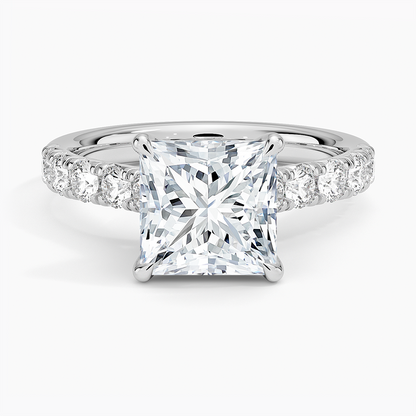 Anthology Half Coverage Diamond Ring (1/2 ct. tw.) - Princess Cut Center Stone