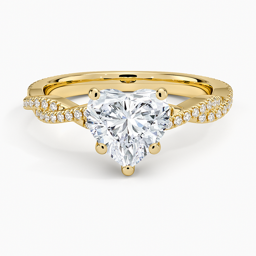 Petite Luxe Twisted Vine Diamond Ring (1/4 ct. tw.) - Heart Center Stone