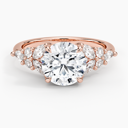Nadia Taper Diamond Ring - Round Center Stone