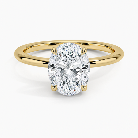 Fairmined 1.5mm Comfort Fit Ring - Oval Center Stone