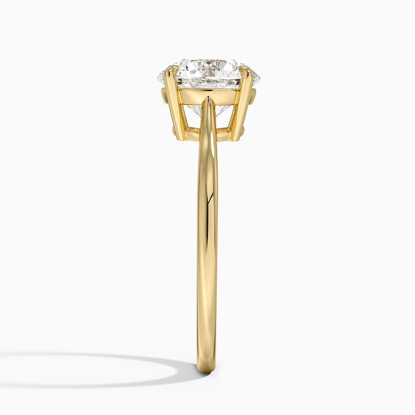 Elle Solitaire Ring - Round Center Stone