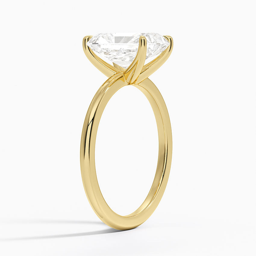 Fairmined 1.5mm Comfort Fit Ring - Radiant Cut Center Stone