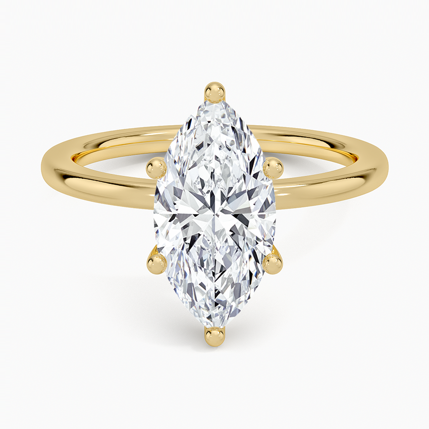 Sydney Perfect Fit Hidden Halo Diamond Ring - Marquise Cut Center Stone