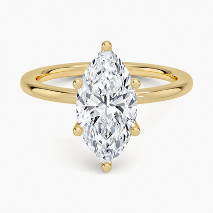 Sydney Perfect Fit Hidden Halo Diamond Ring - Marquise Cut Center Stone