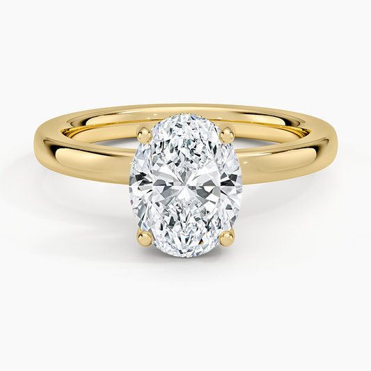 Sydney Perfect Fit Hidden Halo 2mm Diamond Ring - Oval Center Stone