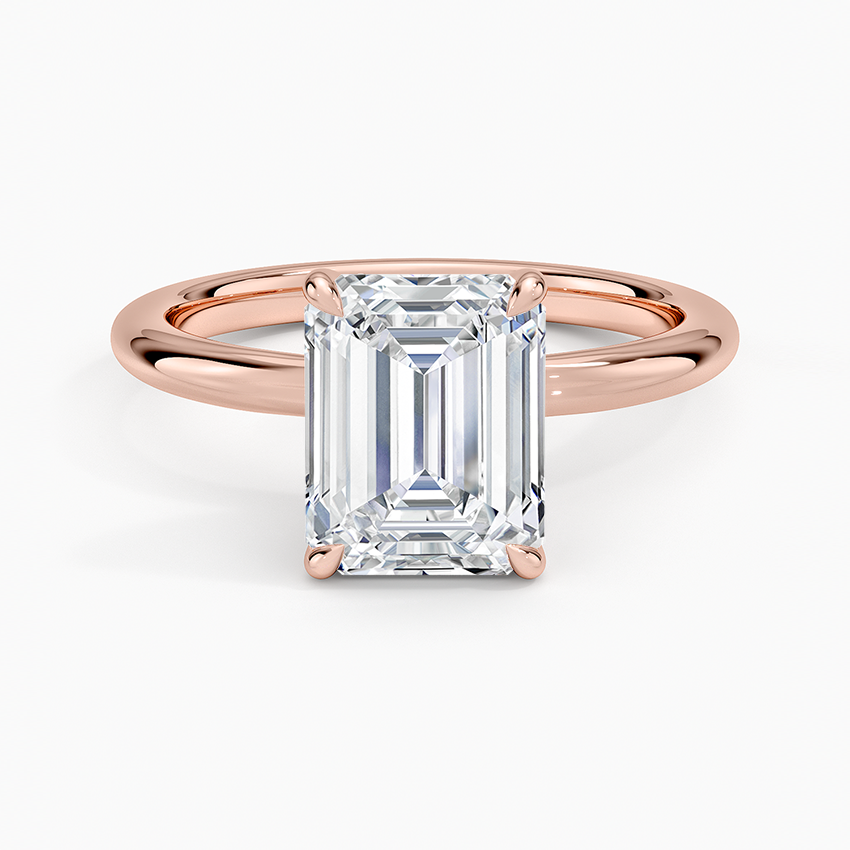 Manon Solitaire Ring - Emerald Cut Center Stone