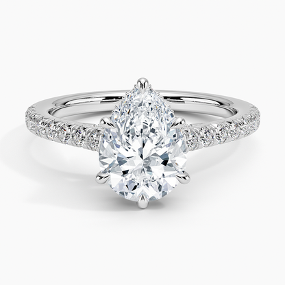 Chantal Diamond Ring - Pear Center Stone