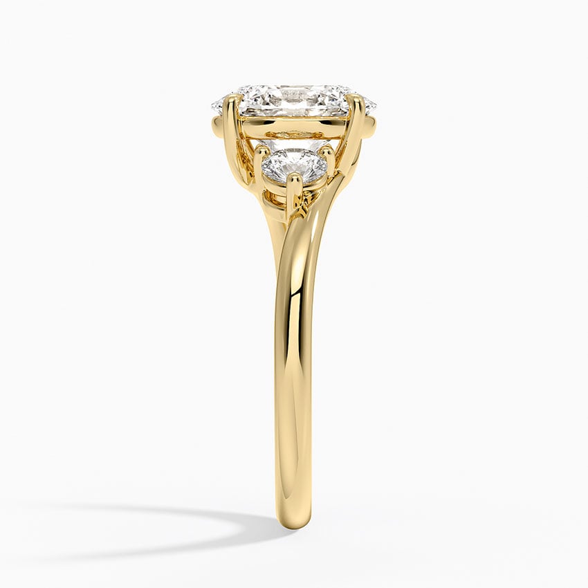 Atelier Three Stone Diamond Ring (1/3 ct. tw.) - Oval Center Stone