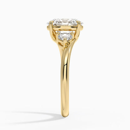 Atelier Three Stone Diamond Ring (1/3 ct. tw.) - Oval Center Stone