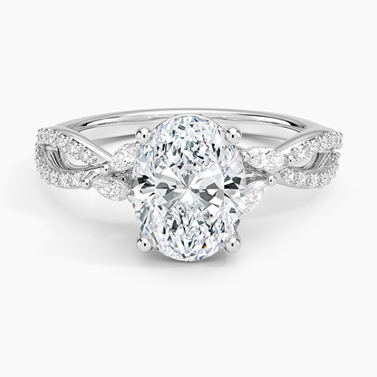 Luxe Willow Diamond Ring (1/4 ct. tw.) - Oval Center Stone