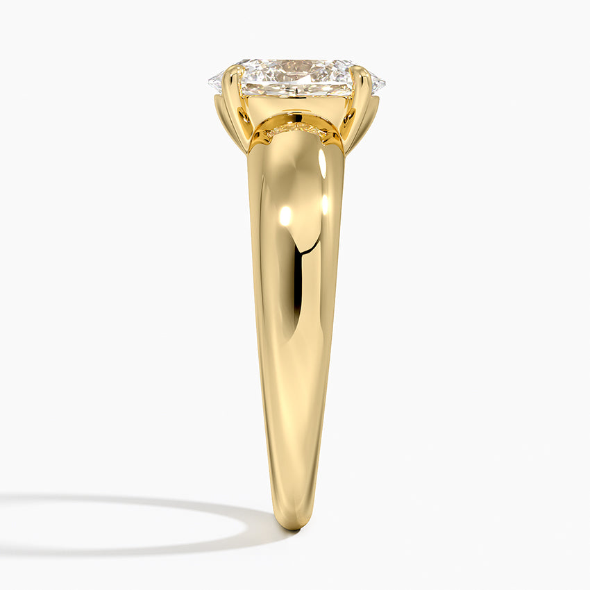 Adrian Solitaire Ring - Oval Cut Center Stone