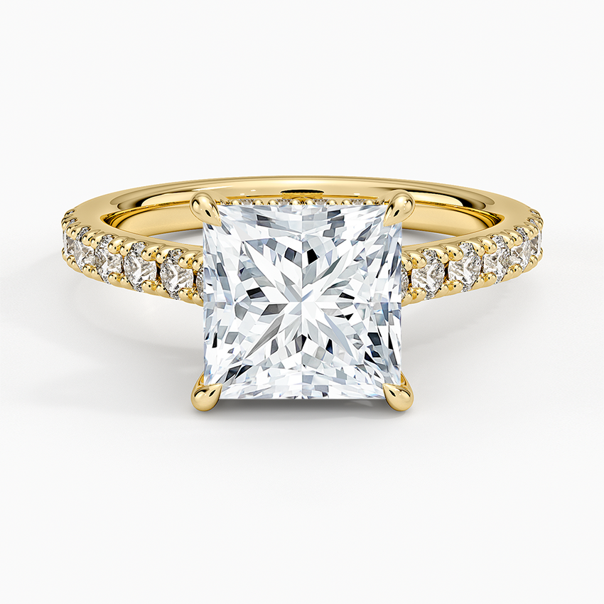 Grand Lissome Diamond Ring - Princess Cut Center Stone
