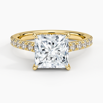 Grand Lissome Diamond Ring - Princess Cut Center Stone
