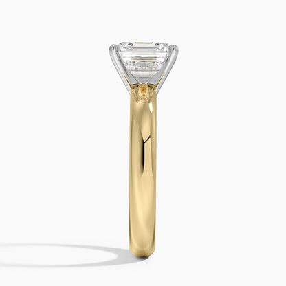 Comfort Fit 3mm Ring - Asscher Cut Center Stone