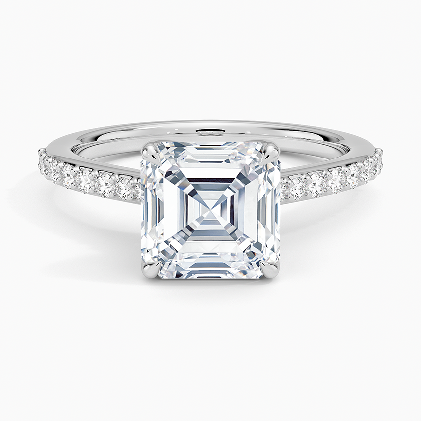 Elodie Cathedral Diamond Ring - Asscher Cut Center Stone
