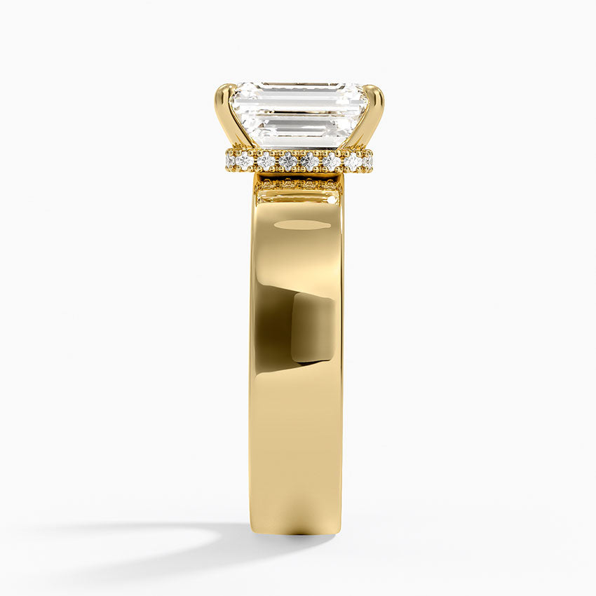 Alden Diamond Ring - Emerald Cut Center Stone
