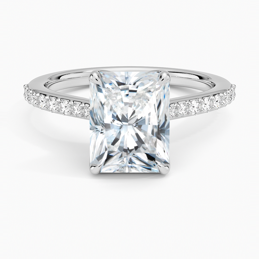 Elodie Cathedral Diamond Ring - Radiant Cut Center Stone