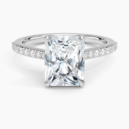 Elodie Cathedral Diamond Ring - Radiant Cut Center Stone
