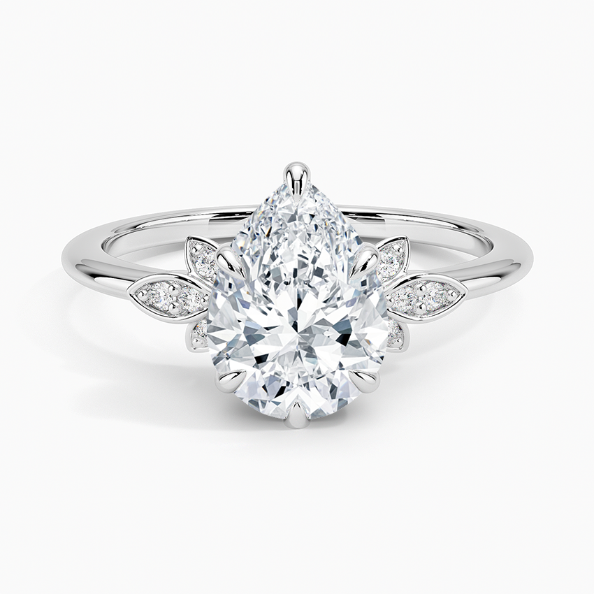 Fiore Diamond Ring - Pear Center Stone