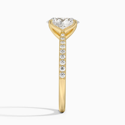 Elodie Cathedral Diamond Ring - Oval Center Stone