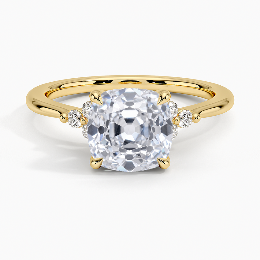 Melody Diamond Ring - Old Mine Cut Center Stone