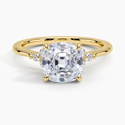 Melody Diamond Ring - Old Mine Cut Center Stone
