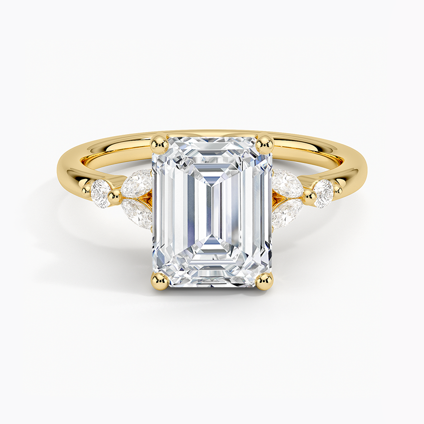 Verbena Diamond Ring - Emerald Cut Center Stone