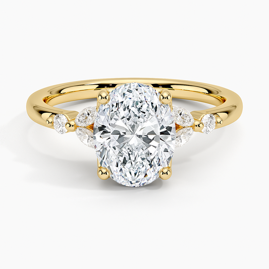 Verbena Diamond Ring - Oval Cut Center Stone