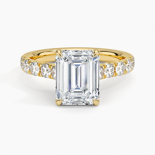 Anthology Half Coverage Diamond Ring (1/2 ct. tw.) - Emerald Cut Center Stone