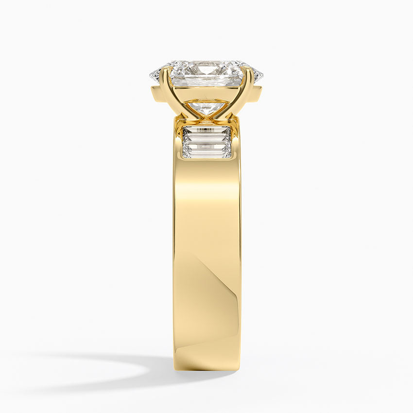 Peyton 5mm Channel-Set Diamond Ring - Oval Cut Center Stone