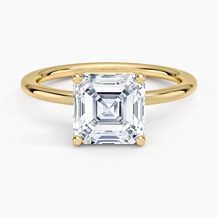 Gwen Perfect Fit Solitaire Ring - Asscher Cut Center Stone