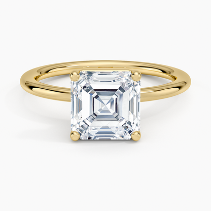 Gwen Perfect Fit Solitaire Ring - Asscher Cut Center Stone