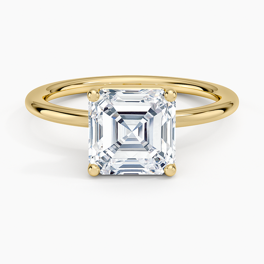 Gwen Perfect Fit Solitaire Ring - Asscher Cut Center Stone