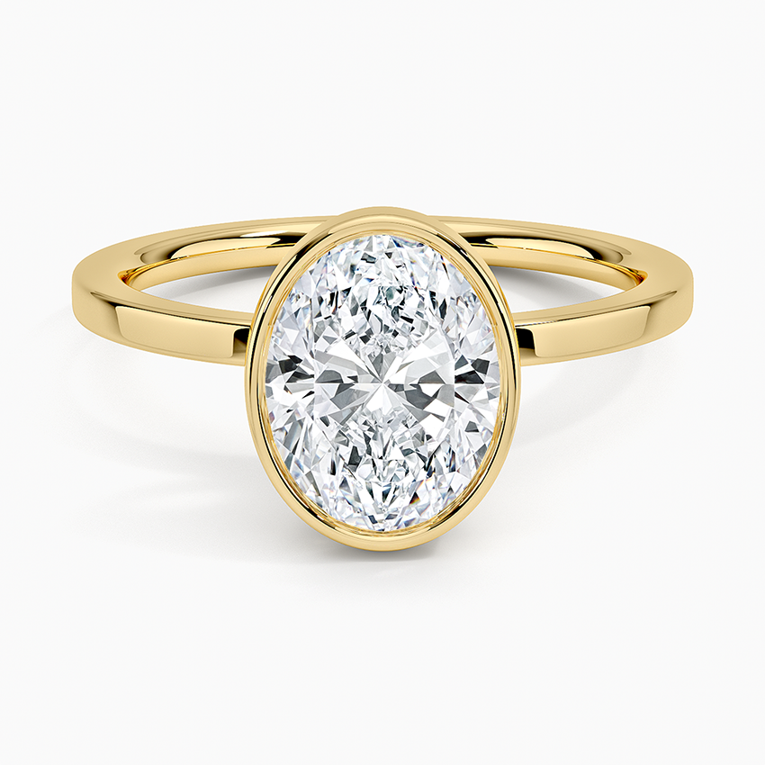 Noemi Bezel Ring - Oval Center Stone