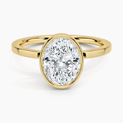 Noemi Bezel Ring - Oval Center Stone