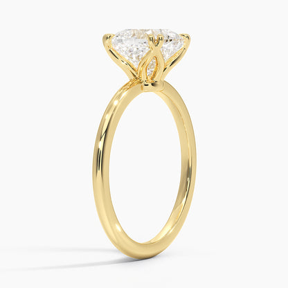 Aveline Solitaire Ring - Cushion Cut Center Stone
