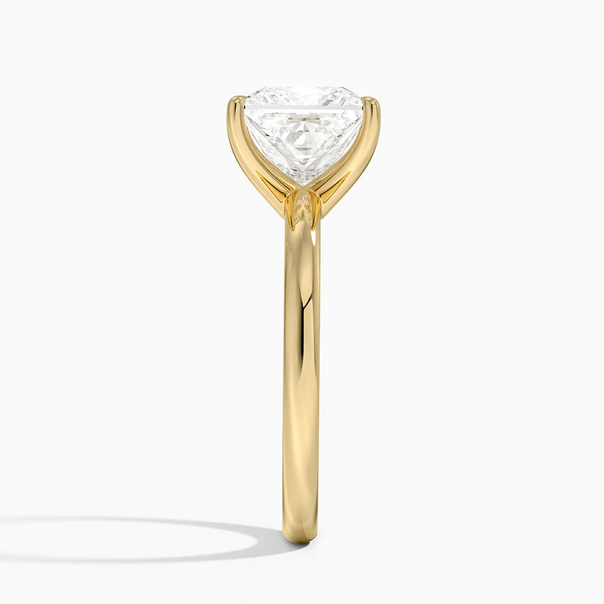 Fairmined 2mm Solitaire Ring - Princess Cut Center Stone
