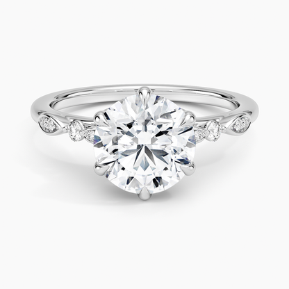 Rochelle Diamond Ring - Round Center Stone