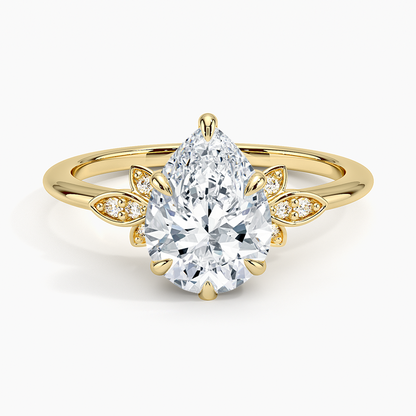 Fiore Diamond Ring - Pear Center Stone