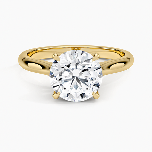 Dawn 2mm Diamond Ring - Round Center Stone
