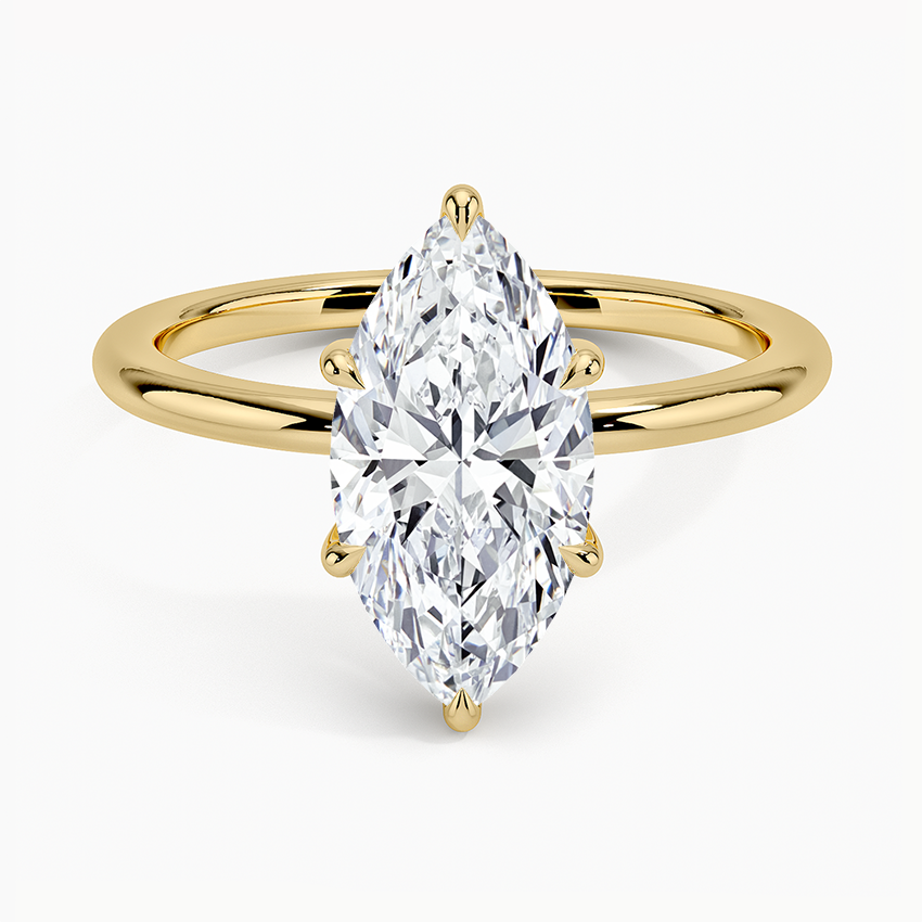 Fairmined 1.5mm Six-Prong Solitaire Ring - Marquise Center Stone