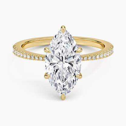 Elena Diamond Ring - Marquise Cut Center Stone